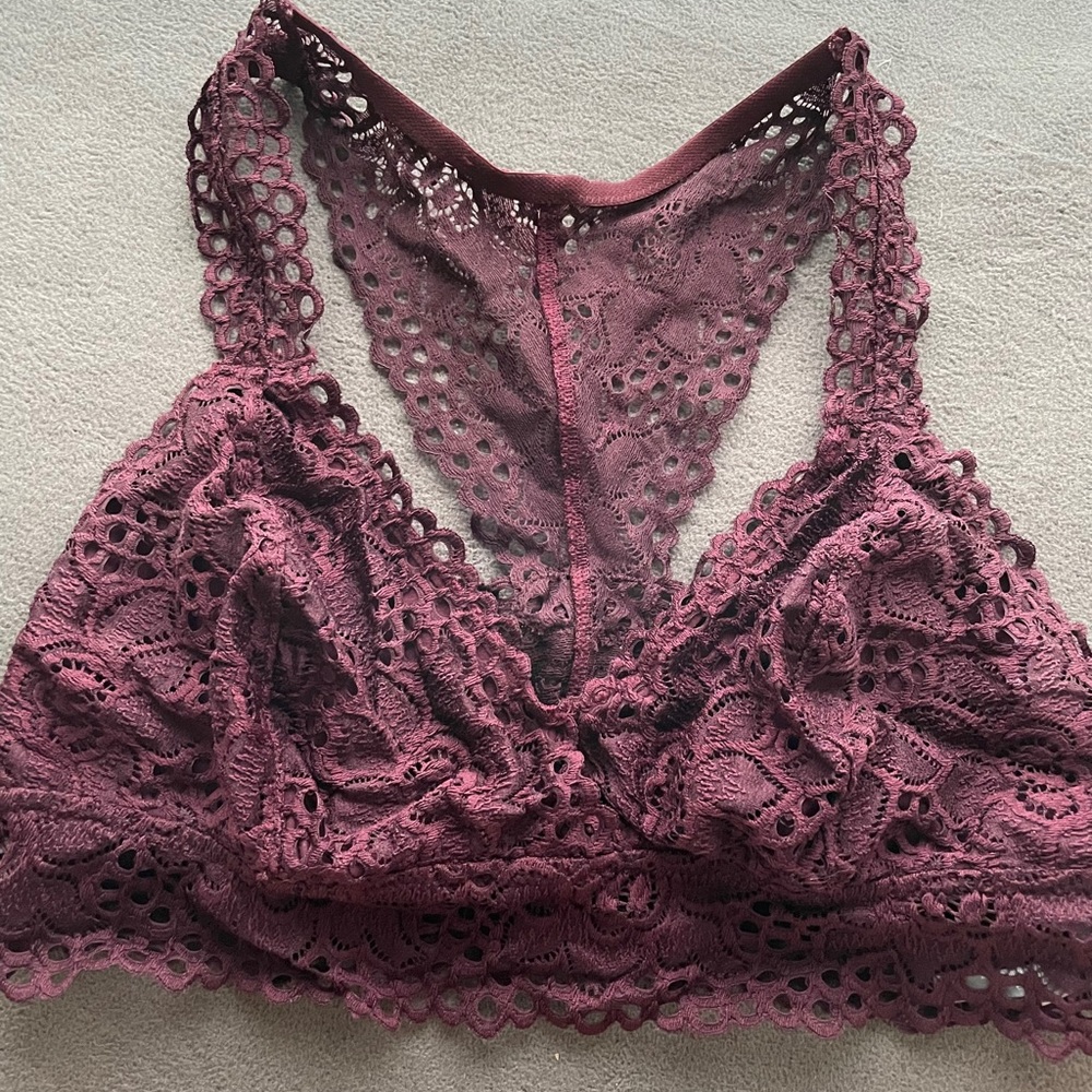 Maroon Aerie Lace bralette
